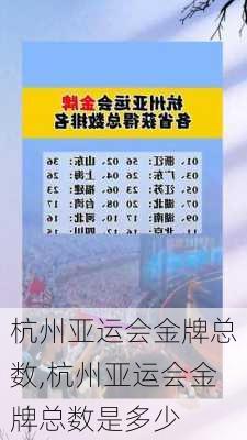 杭州亚运会金牌总数,杭州亚运会金牌总数是多少